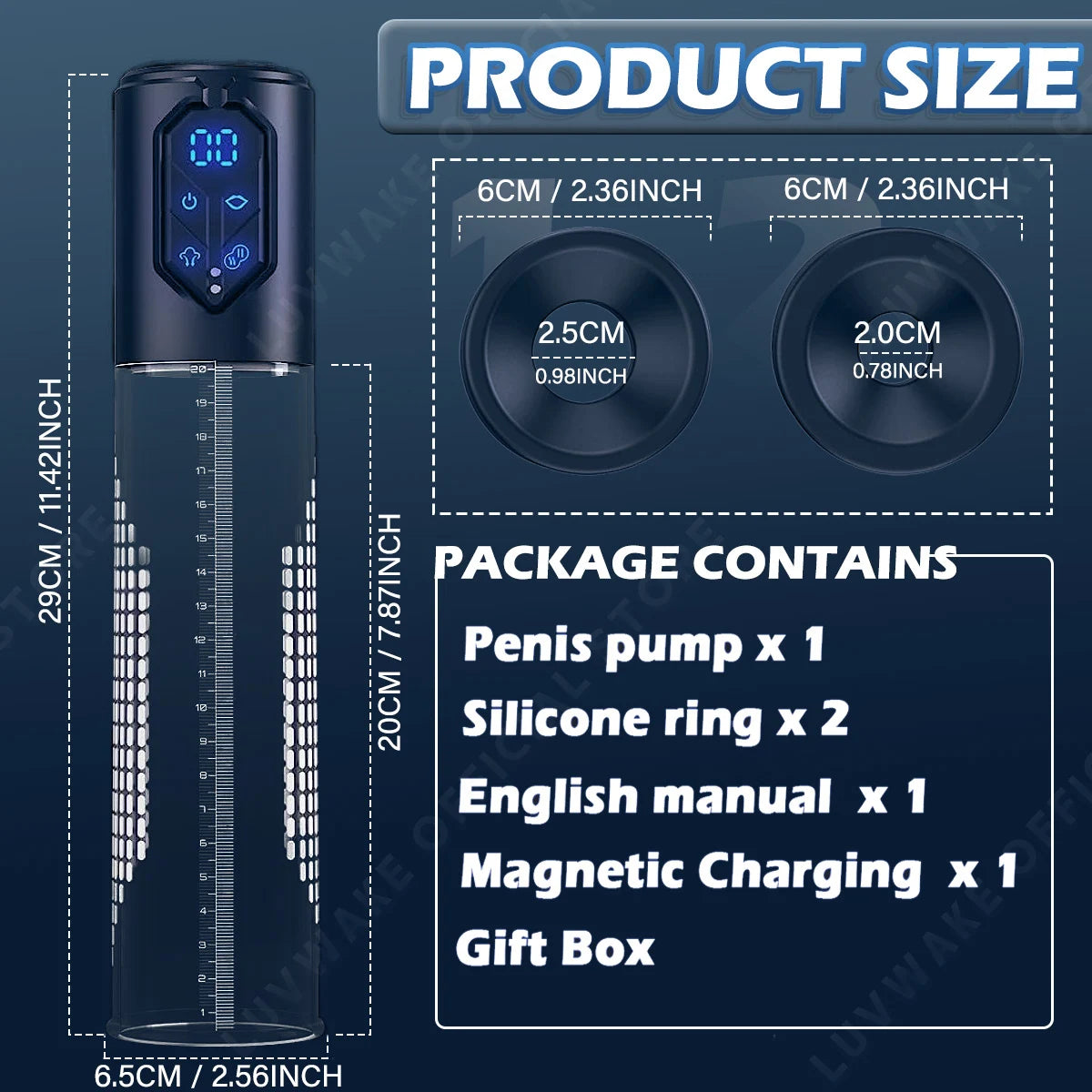 Hydro Digital Penis Pump – Lenght and Girth Enlarger